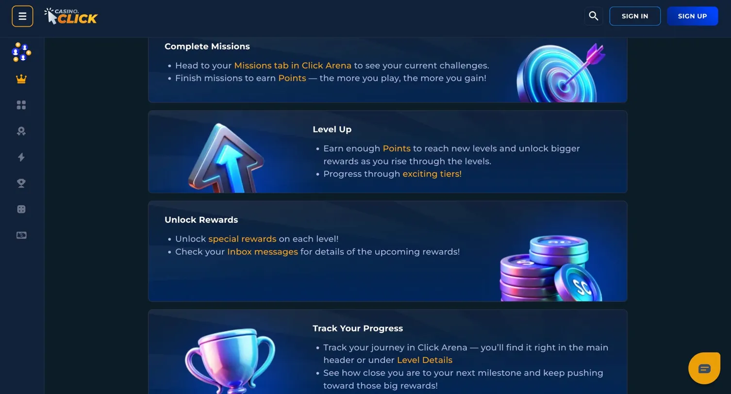 Casino Click Missouri new games — sweepstakes social casino game library for Missouri players